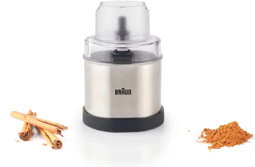 Vista 5 de Braun MQS270SI Multiquick - Molinillo de café y especias para batidora de mano, 1.5 tazas