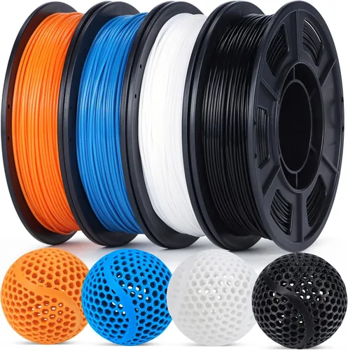 Vista 8 de YOUSU Filamento TPU 85A de 0.07 in, 2.2 lbs, filamento flexible para A1-negro mate 85a