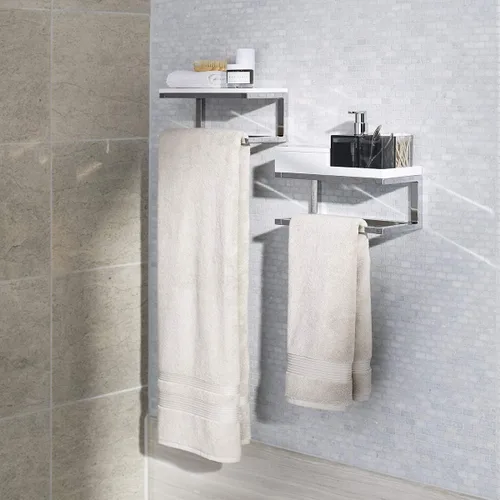 Vista 4 de Toallero de KOHLER, Barra de toallas de baño, colección Draft, cromo pulido, K-27353-CP