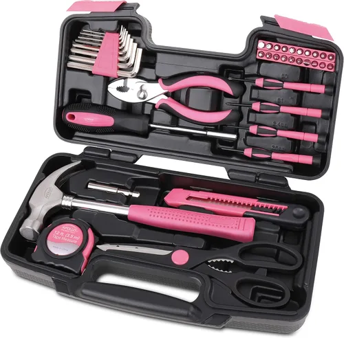 Vista 2 de Apollo Tools Original - Juego de herramientas para el hogar de 39 piezas en caja de herramientas y sé inteligente, prepárate, kit de primeros