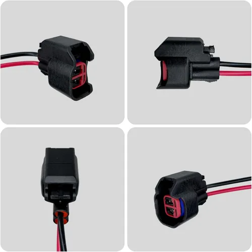 Vista 5 de 2 PCS EV6 EV14 Conector de inyector con cable, conector de inyector de combustible de Standard Motor Products, compatible con la mayoría