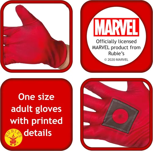 Vista 3 de Rubie's Costume Co. Deadpool - Guantes de disfraz para hombre