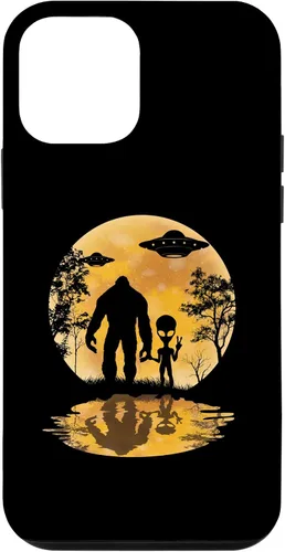 Vista 16 de Funda para iPhone 16 Alien Bigfoot Moon Sasquatch UFO Extraterrestre Hombres Mujeres