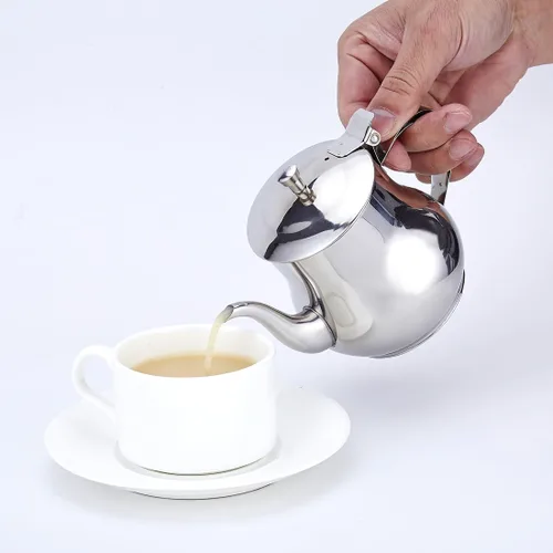 Vista 3 de SANQIAHOME Tetera pequeña de acero inoxidable de 360ml (13Oz)