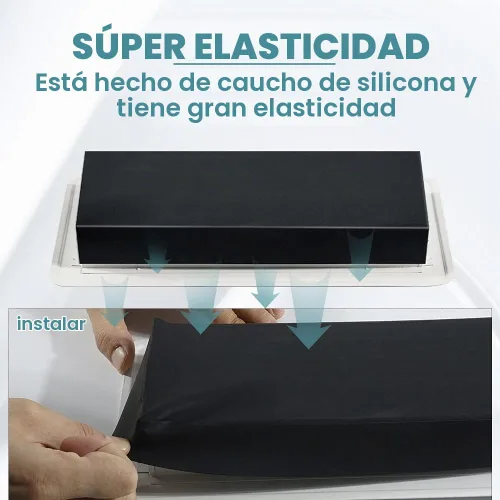 Vista 4 de Buzzlett Paquete de 4 cubiertas de ventilación de goma con sello de flujo de aire completo para rejillas de ventilación de piso, pared y techo