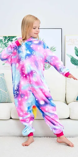 Vista 7 de Pijama unisex de unicornio para niños, disfraz de Halloween