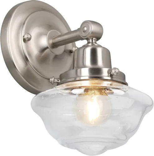 Vista 17 de Design House 519892 Kimball Industrial Farmhouse Luz de Pared Interior de 1 Luz con Pantalla de Metal para Pasillo, Baño, Cocina, Vestíbulo, Pintura