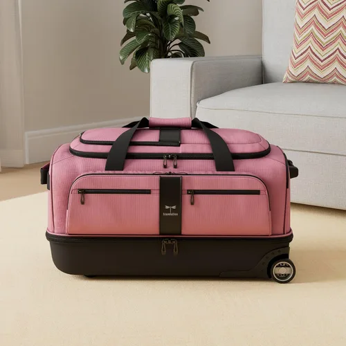 Vista 2 de Travolution Dance Bag with Garment Rack, 28 Inch Rolling Duffel With Wheels, Ideal for Competitions & Travel, Easy-assembly Lightweight Aluminum