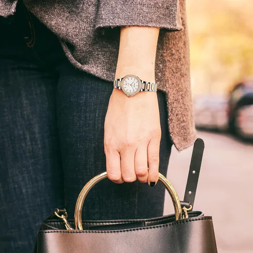 Vista 7 de Stylish Octagonal Case Women's Quartz Watch with 316L Stainless Steel Band Luminous Dial and Hands Face Perfect for Urban Fashion and Independent