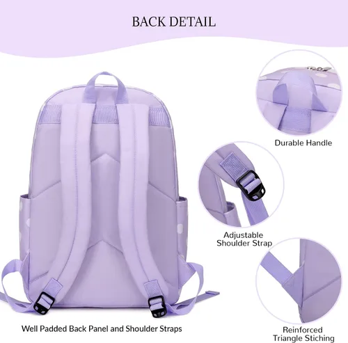 Vista 31 de Mygreen - Mochila escolar con bonitos diseños para niños y niñas, 11.5 x 15.7 x 5.1 pulgadas