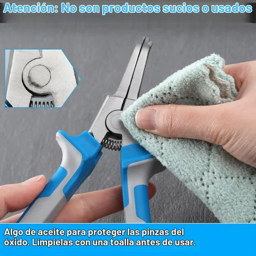 Vista 7 de SPEEDWOX - Alicates de anillo de bloqueo especiales de 8" con puntas de mandíbula dobladas con agujero, alicates de retención de clip en C, alicates