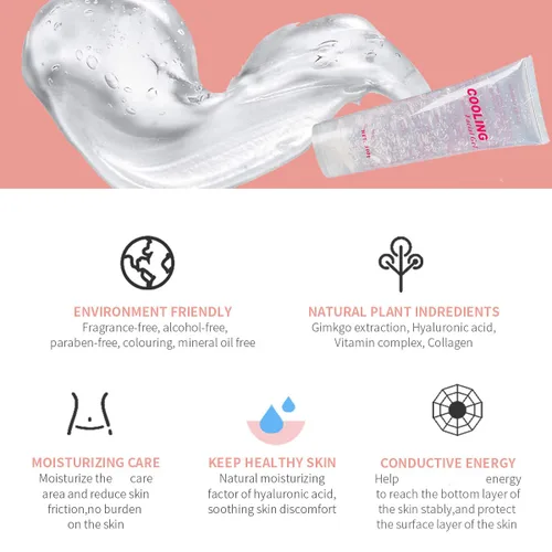 Vista 3 de Gel refrescante para mujeres u hombres, cuerpo facial utilizado con sistema de eliminación de vello láser y dispositivo de estiramiento de elevación