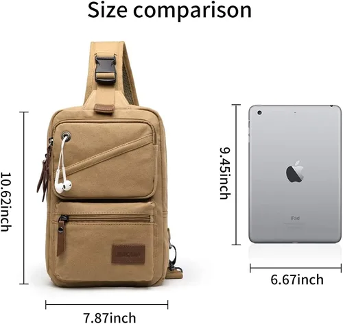 Vista 6 de XINCADA Bolso bandolera para hombre, bolso cruzado pequeño, mochila de viaje, bolsa de mensajero para hombres y mujeres