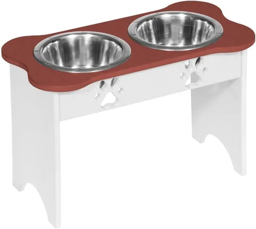 Vista 131 de Poly Lumber - Comedero doble de hueso mediano de 2 cuartos de galón, color negro