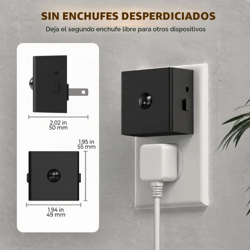 Vista 7 de L LOHAS LED Luz nocturna enchufable con sensor de movimiento y sensor de Negro