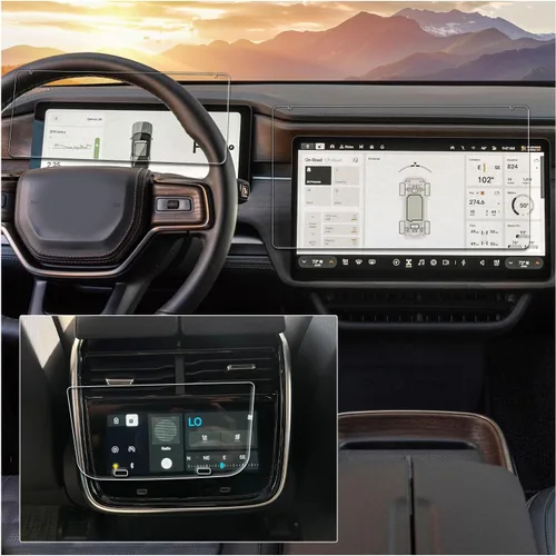 Vista 30 de SXCY Protector de pantalla para Jeep Wagoneer S 2025 (6 unidades) [GPS+Dash+pantalla central, nano] para Jeep Wagoneer S 2025, protector de pantalla