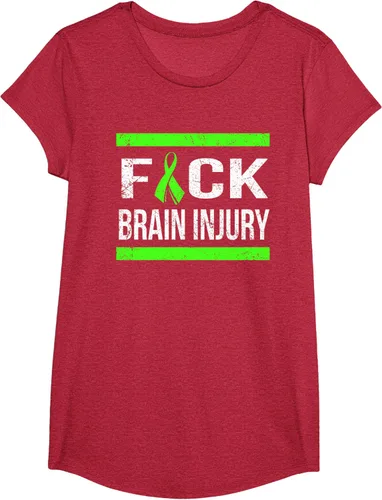 Vista 74 de Apoyo Daño cerebral Concienciación T Shirt, mujer L, Asphalt Negro