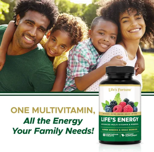Vista 5 de Life's Energy Advanced - Multivitamínico diario avanzado para hombres y mujeres, suplemento energético y de apoyo inmunológico con súper verdes