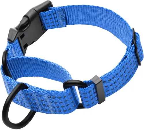 Vista 10 de Collar Martingale para perros de entrenamiento. Collares reflectantes ajustables con hebilla, sin tirones, evita que se resbalen, para perros