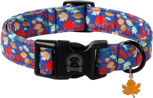 Vista 9 de MR.CHUBBYFACE· Collar de perro de San Valentín azul, lindo collar de cachorro con lazo azul, collar ajustable de algodón para mascotas con hebilla