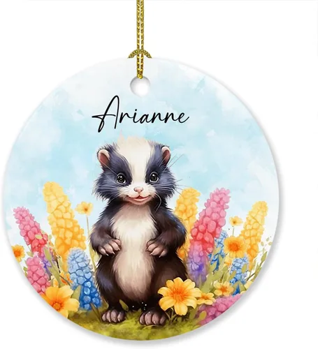 Vista 8 de Adorno de elefante de Navidad 2025, lindo adorno de elefante personalizado para árbol de Navidad, adornos de elefantes florales para bebés, regalos