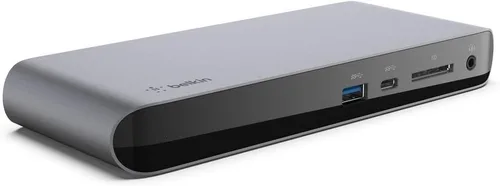 Vista 2 de Belkin Thunderbolt 3 Dock Pro con cable Thunderbolt 3 - Hub USB-C - Estación de acoplamiento USB-C para MacOS y Windows, 4K dual a 60Hz, velocidad
