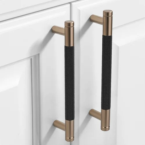 Vista 25 de 9BUILD Tiradores de barra en T de níquel satinado cepillado de 3 pulgadas, paquete de 10 manijas para gabinetes de cocina y tiradores de cajón
