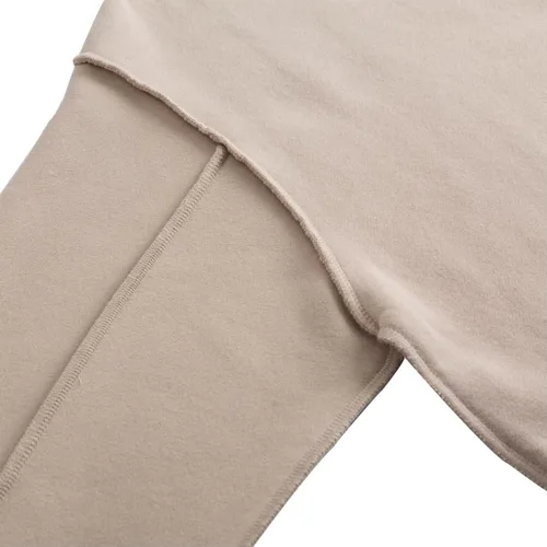 Vista 2 de Amazhiyu Sudadera Corta para Mujer de Manga Larga con Forro Polar Albaricoque