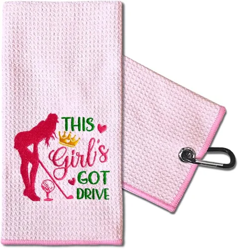 Vista 10 de TOUNER I Know I Play Like A Girl Try to Keep Up, toallas de golf bordadas divertidas para mujer, bolsa de golf, toalla de regalo para damas