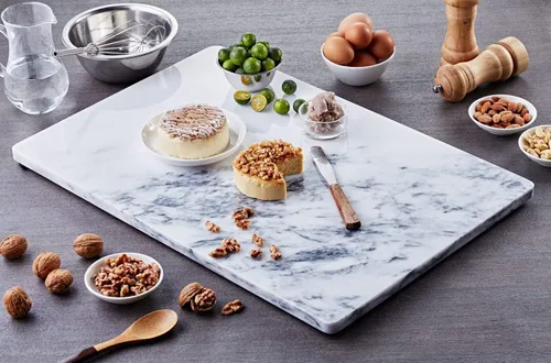 Vista 3 de JEmarble Tablero para Pastelería 8x12 pulgadas con Pies de Goma Antideslizantes para Mayor Estabilidad, Perfecto para Mantener la Masa Fresca