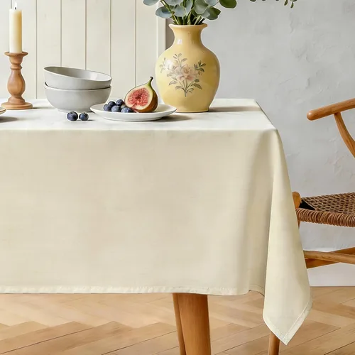 Vista 17 de Mantel rectangular de lino natural, mantel ligero con textura de otoño de 52 x 70 pulgadas, resistente al agua, resistente a las manchas, mantel