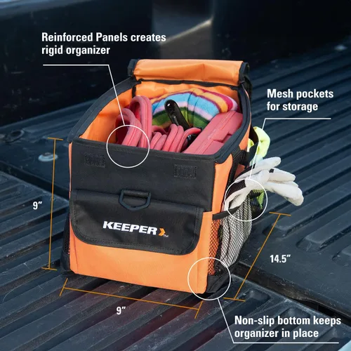 Vista 2 de KEEPER Organizador portátil para maletero, 19L, organizadores y almacenamiento de automóvil, parte inferior antideslizante, adecuado para SUV