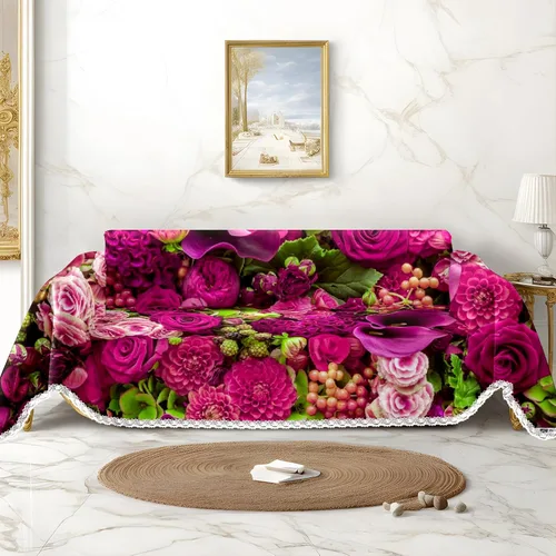 Vista 18 de Funda de sofá con estampado de flores y mariposas, fundas para sofá, fundas para sillón, funda resistente a las manchas, protector universal