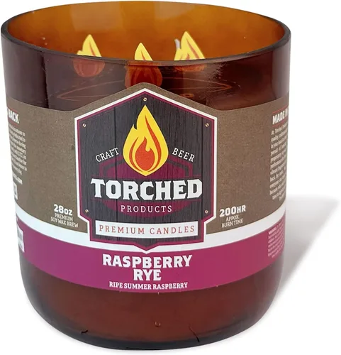 Vista 10 de Torched Velas perfumadas de cerveza, vela de cera de soja natural, aroma Pilsner de madera de pino de 8 onzas, es un gran regalo para hombres