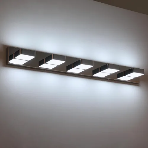 Vista 11 de Lámparas LED modernas de 2 luces LED para tocador de baño (15.5 pulgadas, blanco frío 6000 K), accesorios de iluminación de pared de baño