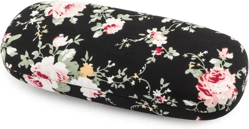 Vista 8 de Estuche rígido para gafas para mujer, diseño floral, retro, estuche portátil