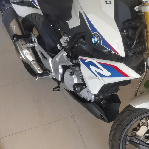 Vista 7 de Marco de protección contra caídas para motocicleta, protector de carenado, protector de almohadilla antichoque compatible con BMW G310R, G310GS Negro