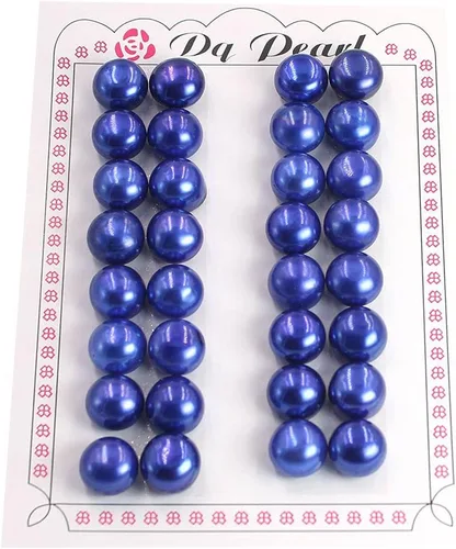 Vista 7 de Venta al por mayor de fabricación de joyas naturales 0.394-0.433 in 3A Grado botón de moneda Multicolor Perla de agua dulce medio perforado Cuentas