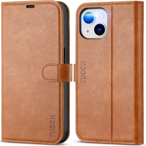 Vista 11 de TUCCH Funda Tipo Billetera para iPhone 13 (6.1") 2021, con Bloqueo RFID, con Soporte para 3 Tarjetas, de Piel Sintética, Tipo Folio