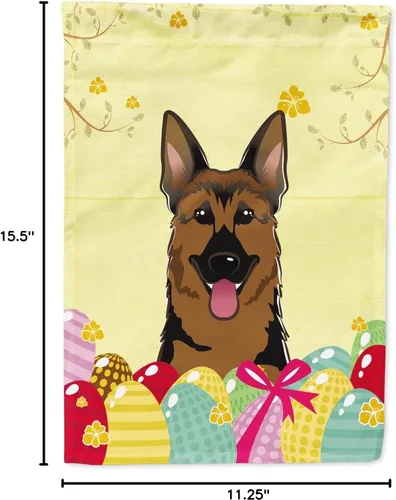 Vista 749 de Caroline's Treasures BB1923GF Bandera decorativa para jardín con diseño de Border Collie, para caza de huevos de Pascua, para jardín, jardín, patio