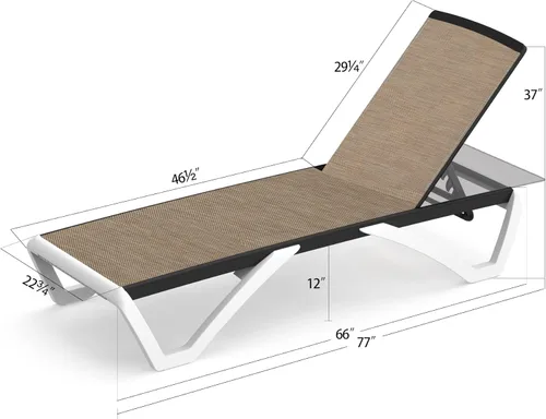 Vista 2 de Domi - Tumbona de aluminio para exteriores con respaldo ajustable, para playa, patio, balcón, piscina (1 silla marrón)