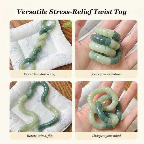 Vista 2 de Pulsera antiestrés con artículos para aliviar la ansiedad – Pulsera natural para aliviar la ansiedad y el estrés, joyería calmante para mujeres