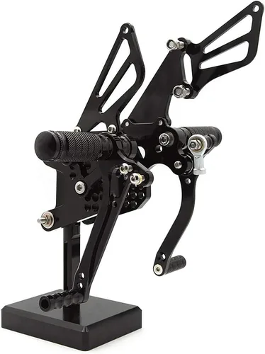 Vista 3 de FXCNC Juego de clavijas traseras CNC Billet para motocicleta, reposapiés totalmente ajustables, compatibles con Ninja ZX10R ZX-10R ZX1000 2006 2007