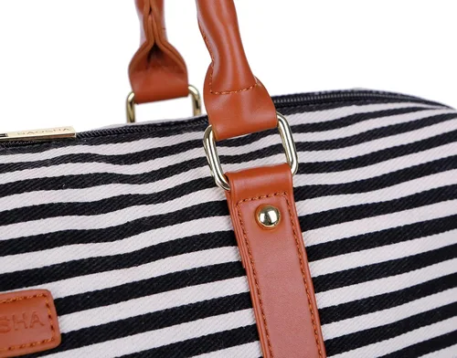 Vista 9 de BAOSHA HB-28 - Bolsa de lona para mujer para la noche o el fin de semana, Negro, Moderno Equipada