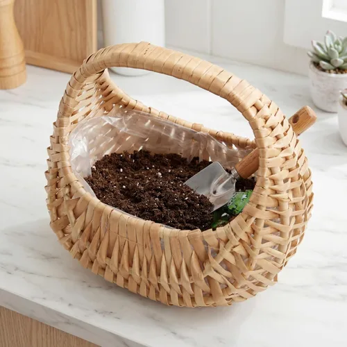 Vista 7 de Lyellfe Paquete de 2 cestas pequeñas para niña de las flores, cesta