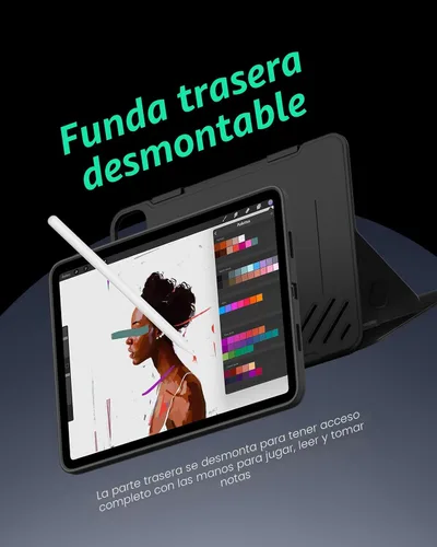Vista 7 de ESR Funda para iPad Pro de 11 pulgadas (2022/2021/2020/2018, 4.ª/3.ª/2.ª/1.ª generación), cubierta magnética desmontable, soporte ajustable