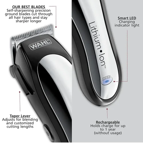 Vista 4 de Máquina para cortar el pelo con batería de ion y litio de Wahl.79600 2101.
