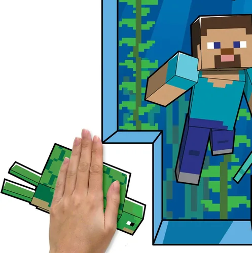 Vista 2 de RoomMates RMK5005GM Minecraft - Vinilo adhesivo gigante para pared