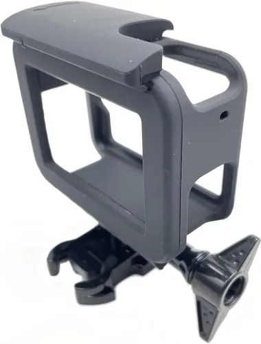 Vista 5 de Soporte de marco protector compatible con GoPro Hero 7/6/5/(2018), carcasa protectora de cámara de acción negra con soporte de liberación rápida