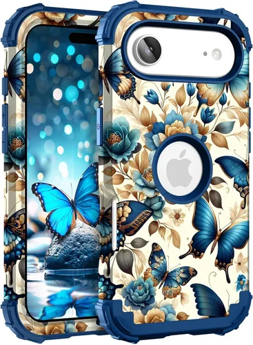 Vista 171 de Hocase Funda para iPhone SE 2022/2020, resistente a prueba de golpes, de plástico duro+goma de silicona, funda protectora híbrida para iPhone SE